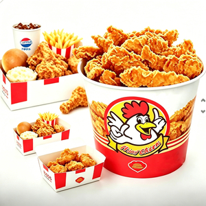 Vente directe usine : Seau à popcorn personnalisé, Seau familial pour poulet frit, frites et cuisses de poulet, Seau en papier pour aliments frits - Product Image 1