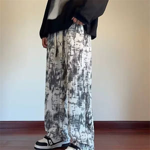 American Tye DyeNouveau Style Automne Hiver Pour Hommes De Sport Amples Et <span class=keywords><strong>Tendance</strong></span> Pantalon Décontracté Noir - Product Image 3