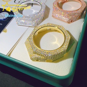 Boîtier de montre en laiton Hip Hop avec lunette en diamant Moissanite VVS certifié GRA GA2100, bijoux fins Hip Hop - Product Image 3