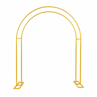 Arche métallique en U avec base, support de toile de fond idéal pour les mariages, les anniversaires, les décorations de fêtes, cadre d'arche de jardin pour plantes grimpantes