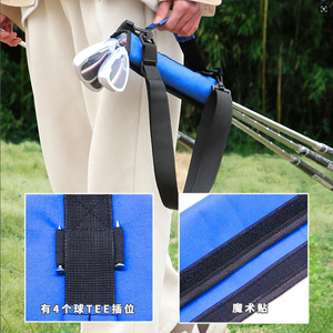 Bolsa portátil para palos de golf, 30CM x 20CM, bandolera con cierre de hebilla, bolsa de almacenamiento de poliéster reciclado para deportes de raqueta - Product Image 5
