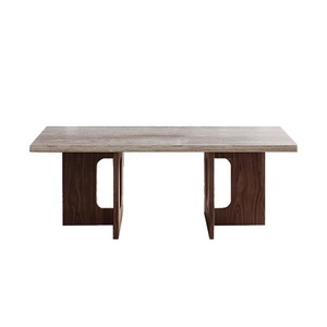 Wabi-Sabi Solid Wood Cave Stone Tea <strong>Table</strong> Modern Marble Square Walnut <strong>Coffee</strong> <strong>Table</strong> <strong>Rectangle</strong> 1.3*0.7M - Product Image 6