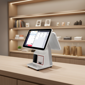 Monitor de punto de venta (POS) de moda con pantalla FHD para catering, con escáner de códigos para pedidos, impresora Q6, pantalla táctil individual de 13.3 pulgadas - Product Image 1