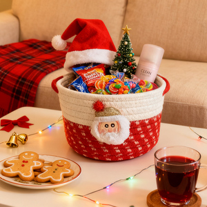 Panier <span class=keywords><strong>de</strong></span> rangement <span class=keywords><strong>de</strong></span> bureau en corde <span class=keywords><strong>de</strong></span> coton tressée, organisateur <span class=keywords><strong>pour</strong></span> cosmétiques/clés/télécommande, boîte à petits objets <span class=keywords><strong>pour</strong></span> entrée, <span class=keywords><strong>cadeau</strong></span> <span class=keywords><strong>de</strong></span> mariage ou <span class=keywords><strong>de</strong></span> Noël - Product Image 3