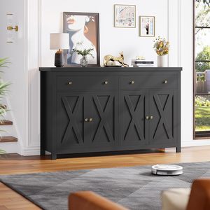 Phong cách hiện đại tủ tự chọn tủ với <span class=keywords><strong>2</strong></span> ngăn kéo & 4 cửa gỗ Bảng điều khiển cho nhà bếp ăn uống cà phê thanh phòng khách lưu trữ - Product Image 3