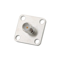 Conectores SMA Hembra 4 Agujeros Panel Montaje en chasis Brida Conector de copa de soldadura Conector de mamparo SMA