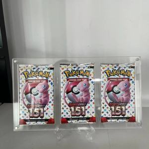 TCG Cartes <span class=keywords><strong>Pokemon</strong></span> originales en acrylique transparent personnalisées 1ère édition Packs de <span class=keywords><strong>booster</strong></span> <span class=keywords><strong>anglais</strong></span> Support de vitrine de sac d'amélioration d'une seule pièce - Product Image 1