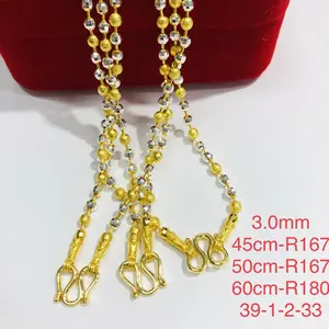 Xupingドバイゴールドジュエリーデザイン女性用24kチェーンゴールドネックレス、ドバイ新しいゴールドチェーンデザイン