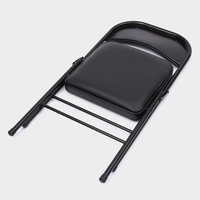 Chaises pliantes en métal chaise portable avec mousse pour salle à manger cuisine bureau à domicile chaise pliante extérieure