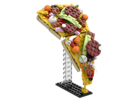 Set de Decoración de Restaurante con Bloques de Construcción de Plástico Personalizados, Modelo de Pizza, Tema de Aviones, Escala 1:8, Juguete Educativo DIY, OEM ODM