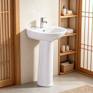 Juego de Sanitarios de Cerámica de Dos Piezas, Diseño Moderno y Económico, Inodoro y Lavabo, Conjunto de Baño - Product Image 6