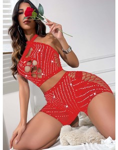 Wn858 Listo para Enviar al por Mayor, Trajes de Baile de Red para Escenario, Ropa de Actuación para Strippers, Personalizable - Product Image 5