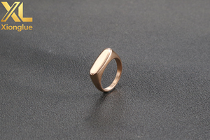 4mm Width Stainless Steel Rectangle Band <b>Ring</b> Hand Polished Minimalist <b>Plain</b> <b>Ring</b> for Women Men - Product Image 4