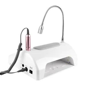 Hot sales 5 in 1 Nail Art Machine 80W Dust Collector LED Table Lamp Nail Vacuum Cleaner Nail Drill Pen