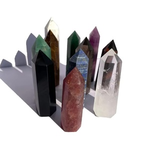 New Arrival tự nhiên Rose Quartz pha lê điểm tháp Healing Wand điểm cho trang trí nội thất pha lê thủ công mỹ nghệ Loại sản phẩm - Product Image 6