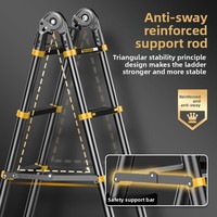 Échelle télescopique en aluminium Ailaisi, cadre en A, épaissie, pliable, pour usage domestique, levage, escalier d'ingénierie, multifonctionnelle