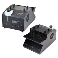 Machine à fumée et bulles LED 1500W à double roue, générateur de brouillard pour scène DJ, équipement de fête et d'événement avec contrôle DMX