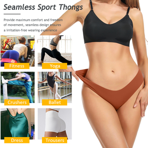 تصنيع خيارات متعددة الألوان سراويل داخلية نسائية مريحة سلس الملابس الداخلية الحريرية المستعبدين سراويل داخلية قطعة واحدة Traceless - Product Image 4