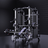 Machine de croisement de câble multifonction Smith avec poids, Machine Smith tout-en-un