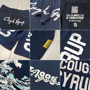 Shorts décontractés pour hommes en coton épais de qualité supérieure 100 % coton, style streetwear, personnalisés « THAT'S a AWFUL LOT of COUGH SYRUP » - Product Image 2