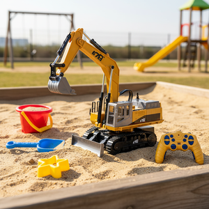 <span class=keywords><strong>Mini</strong></span>-excavatrice RC hydraulique en plastique à l'échelle 1/14 avec télécommande, câble USB et chargeur, fonctionnalités expertes - Product Image 3