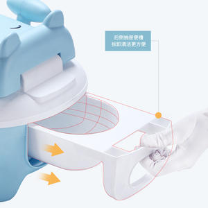 Orinal Portátil para Niños Topbele, Asiento de Entrenamiento para Ir al Baño con Diseño de Oso Azul - Product Image 4