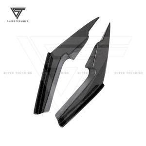 Nissan GTR GTR EBA 2017-2021 için karbon Fiber özelleştirilmiş Supertechnics tarzı ön tampon Canards - Product Image 2