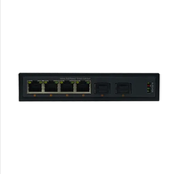 Switch Ethernet Fiber Gigabit 6-Port dengan 2-Port Slot SFP 1000Base-X, 4-Port RJ45 10/100/1000Base-T(X), Serat Optik 14G