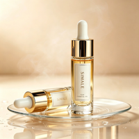 Flacon compte-gouttes en verre transparent personnalisable, rechargeable, vide, pour huiles essentielles, contenant cosmétique pour emballage de sérum et d'huile