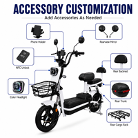 Vélo électrique de ville à bas prix 500W 14 pouces 48V 12Ah, cyclomoteur électrique, vélo électrique pour adultes
