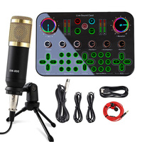 Carte son diffusion en direct K600 mélangeur audio changeur de voix 2 canaux prise en charge de la diffusion en direct avec dispositif de podcast 48V Phantom Power