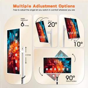 Téléviseur intelligent portable Android de 21,5 pouces avec écran tactile déroulable, haut-parleur intégré et roulettes, Full HD LED blanc - Product Image 6