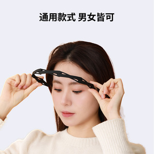 FaSoLa Travel Extendable Foldable Headband Black Plastic Anti Slip Hair Clip For Women With Toothed Pressing Bangs Hairpin - Product Image 2