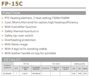 Calentador de Chimenea Esencial para el Hogar FP-15C |   2 niveles de calor y seguros para niños y mascotas - Product Image 5