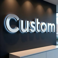 Livraison rapide, enseigne en métal avec logo 3D, enseigne LED personnalisée, enseigne murale éclairée par LED, enseigne de salon de beauté SPA, enseigne de studio, enseigne en lettres LED