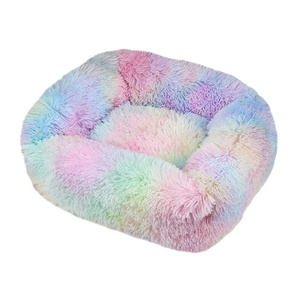 55*45cm küçük dikdörtgen Kawaii prens Faux kürk yatak yıkanabilir kabarık yumuşak özel kedi köpek evi katı desen Dropshipping - Product Image 6