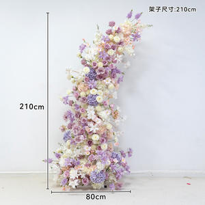 Pink Rose Petunia Silk Backdrop Fabric Wedding Arch Flower for hotel wedding event - Product Image 3