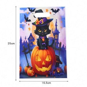 Paquete de 4 Bolsas de Regalo con Diseño de Halloween, Bolsas de Plástico OPP para Dulces y Chocolates, Bolsas de Compras con Asas - Product Image 2