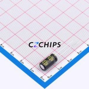 CD26G1HM470E120T ตัวเก็บประจุอลูมิเนียมอิเล็กโทรไลติกผ่านรู D6.3xL12mm 47uF 20% 50V 234mA-100kHz - Product Image 2