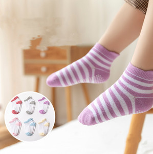 Bas de contention pour bébés et tout-petits en coton respirant, écologiques, antidérapants, pour garçons et filles, paquets de 6 paires - Product Image 5