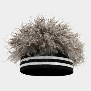 Streetwear Hip Hop pour hommes casquette réglable en tissu perruque courte rétro amusante style imprimé <span class=keywords><strong>bonnet</strong></span> chapeau <span class=keywords><strong>cheveux</strong></span> à pointes - Product Image 5