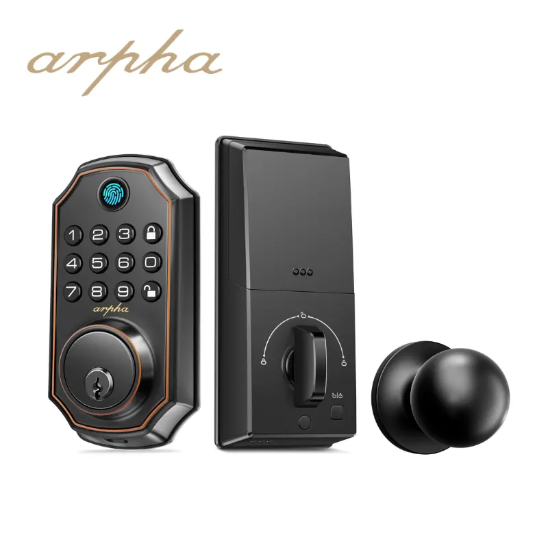 Arpha D280 chúng tôi tiêu chuẩn dealbolt khóa thông minh tuya App vân tay khóa cửa thông minh