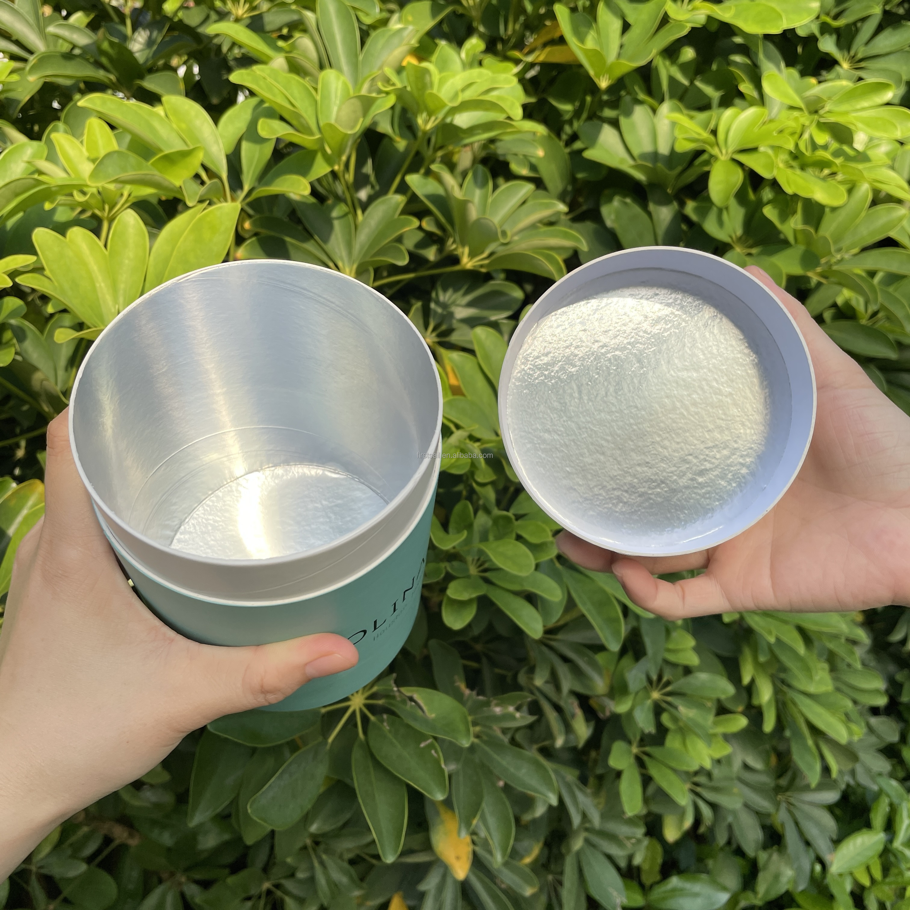 Recyclable Paper Composite Cans 150mm Height Stamping UV Coating
