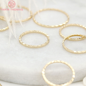 Anillo de <span class=keywords><strong>Salto</strong></span> Circular de Latón Chapado en Oro de 24K al por Mayor, Conector de Bucle Cerrado de Alta Calidad para Accesorios de Fabricación de Joyería DIY - Product Image 6