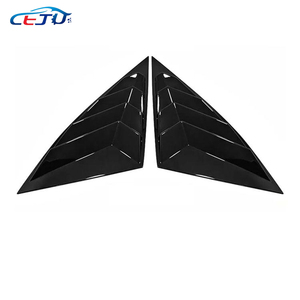 Accesorios de coche con aspecto de fibra de carbono ABS negro brillante, persianas de ventana lateral trasera, cubierta de ventilación para Hyundai Tuscon N Line <span class=keywords><strong>NX4</strong></span> 2021-2025 - Product Image 3