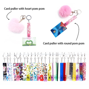 Niedriger Preis Acryl Card Puller Schlüssel bund Hersteller Benutzer definierte Kunststoff Frauen Kreditkarte Grabber für lange Nägel - Product Image 5