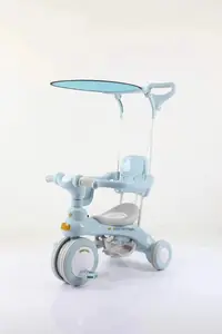 Crianças 3 em 1 triciclo push bicicleta, ajustável caminhada em brinquedo para bebê/bebê triciclo