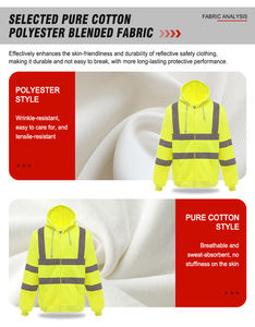 เสื้อฮู้ดทำงานทนไฟหลายมาตรฐาน ป้องกันไฟลาม สะท้อนแสง ป้องกันไฟฟ้าสถิต ขายส่ง - Product Image 4