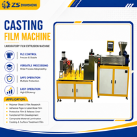 Machine à film coulé multicouche automatique ZS-432, extrudeuse de film de laboratoire contrôlée par PLC pour la R&D