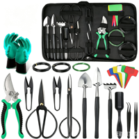 Kit d'outils de bonsaï en acier inoxydable 24 pièces, ensemble de bonsaï pour débutants, design ergonomique pour le rempotage, le jardinage et le creusement
